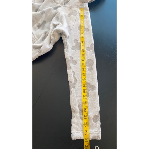 Disney Mickey‎ Fleece Lounge Hoodie Women Small Grey Pajamas PJs Plush Cozy Warm - Picture 14 of 16